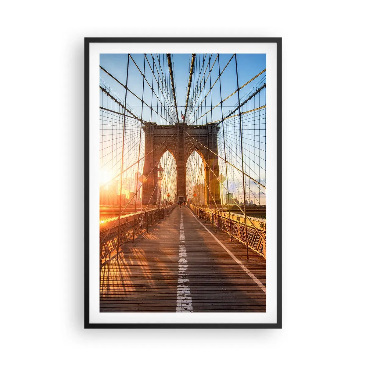 Poster în ramă neagră - Pe podul de aur - 61x91 cm
