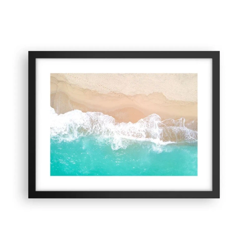 Poster în ramă neagră - Atingere mângâietoare - 40x30 cm