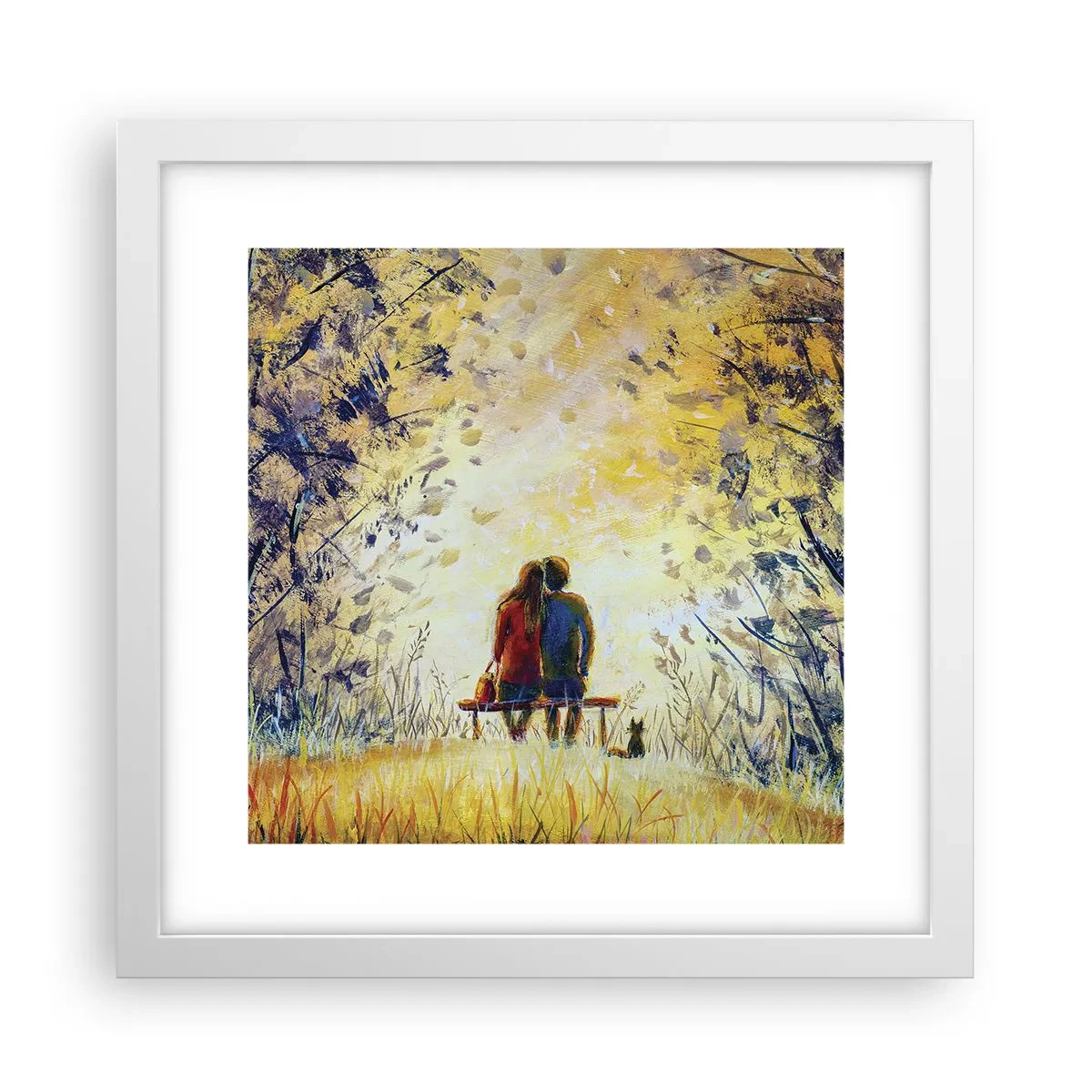 Poster în ramă albă - Un moment magic - 30x30 cm