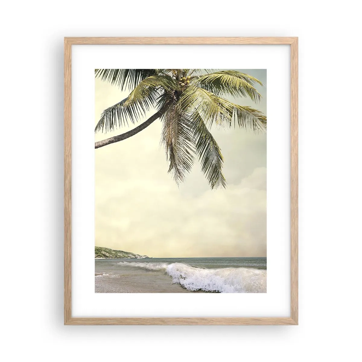 Poster în ramă de stejar deschis - Vis tropical - 40x50 cm
