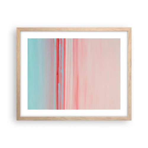 Poster în ramă de stejar deschis - Abstracție în zori - 50x40 cm