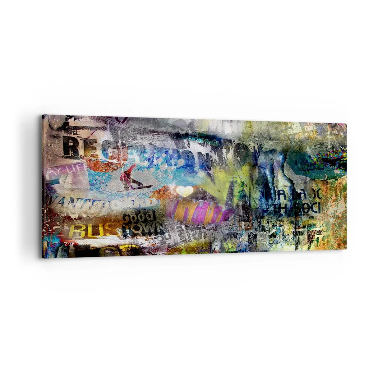 Tablou pe pânză - Colaj de amintiri - 100x40 cm