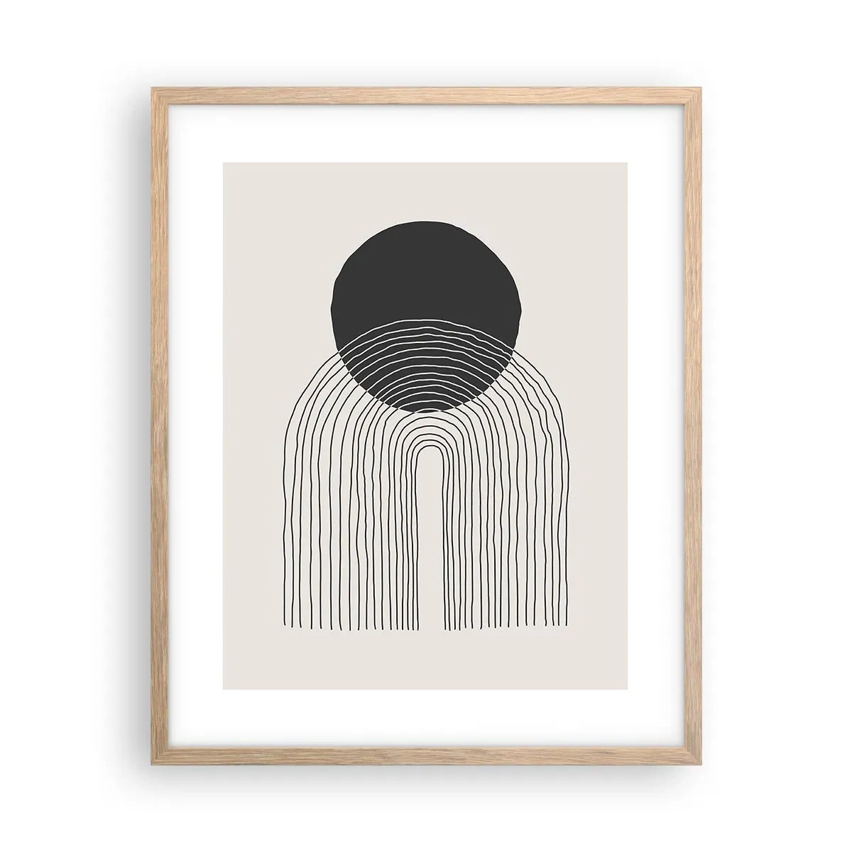 Poster în ramă de stejar deschis - Tremurând și încrezător - 40x50 cm