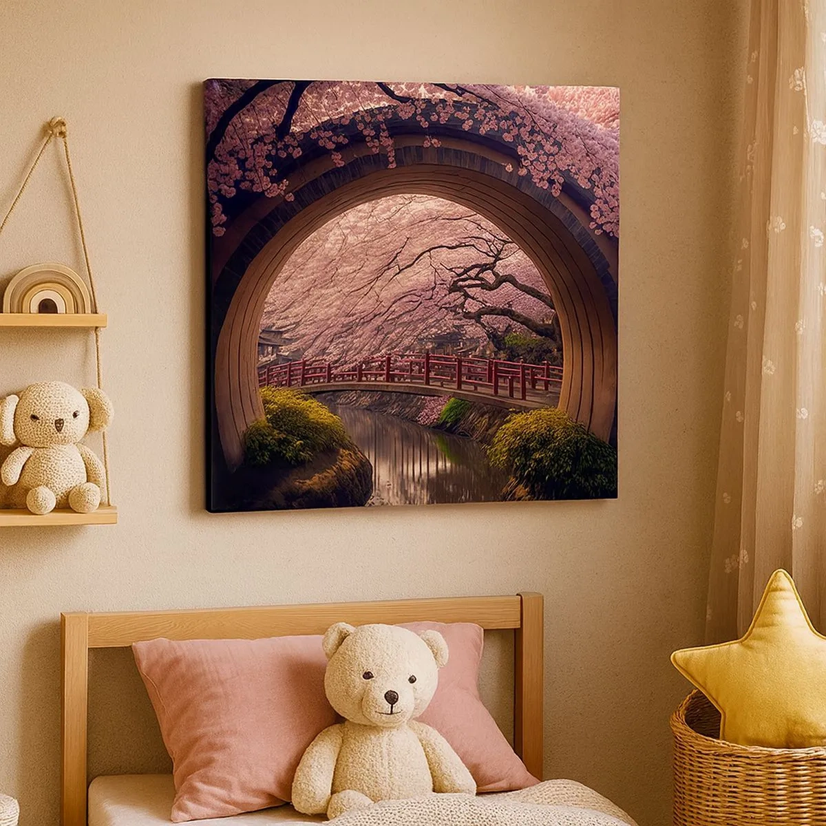 Tablou pe pânză - Primăvara japoneză - 30x30 cm