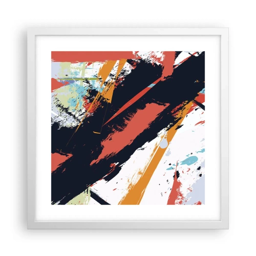 Poster în ramă albă - Compoziție dinamică - 40x40 cm
