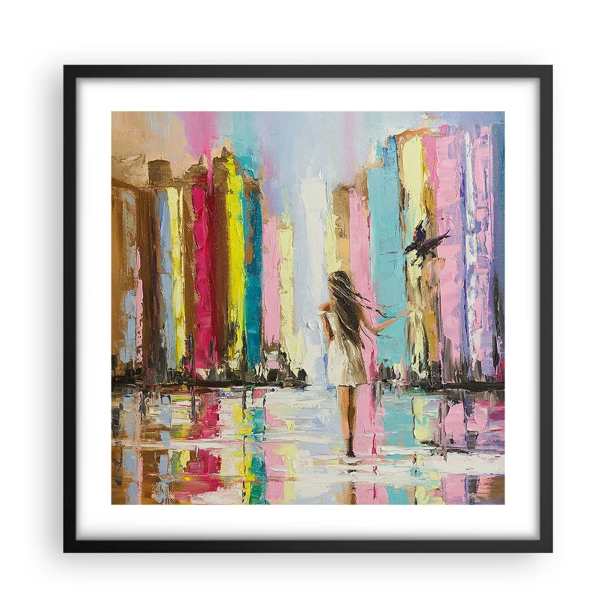 Poster în ramă neagră - Urmați-mă - 50x50 cm