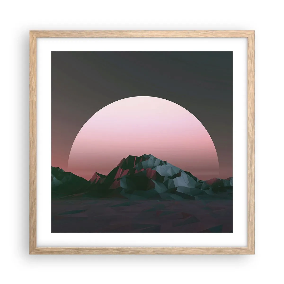 Poster în ramă de stejar deschis - Într-o galaxie învecinată - 50x50 cm