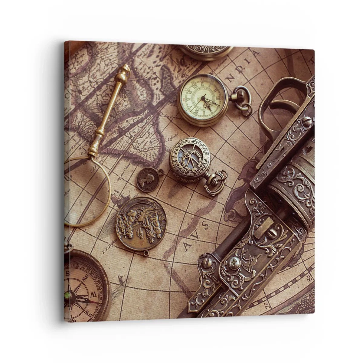 Tablou pe pânză - Sugestii de aventură - 30x30 cm