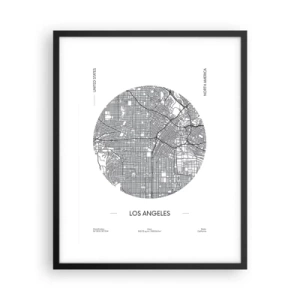 Poster în ramă neagră - Anatomia Los Angeles - 40x50 cm