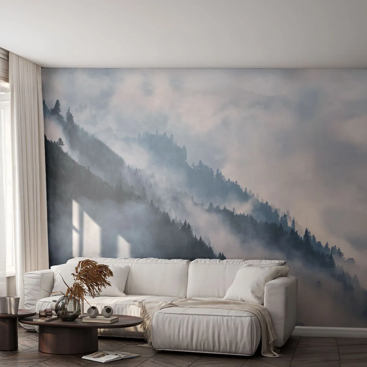 Tapet Standard Eco - Misticul munților - Peisaj, Munţi, pădure - 250x175 cm