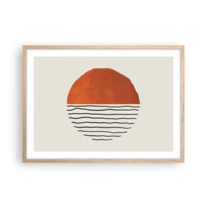 Poster în ramă de stejar deschis - În stil japonez - 70x50 cm