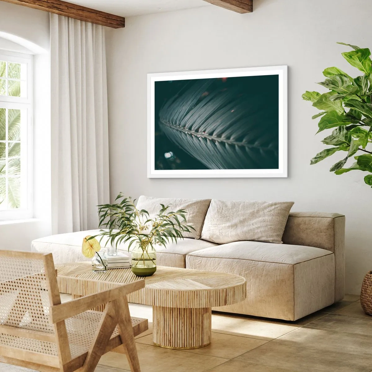 Poster în ramă albă - Precizia naturii - 40x30 cm
