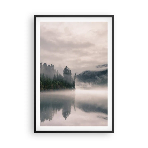 Poster în ramă neagră - În reverie, în ceață - 61x91 cm