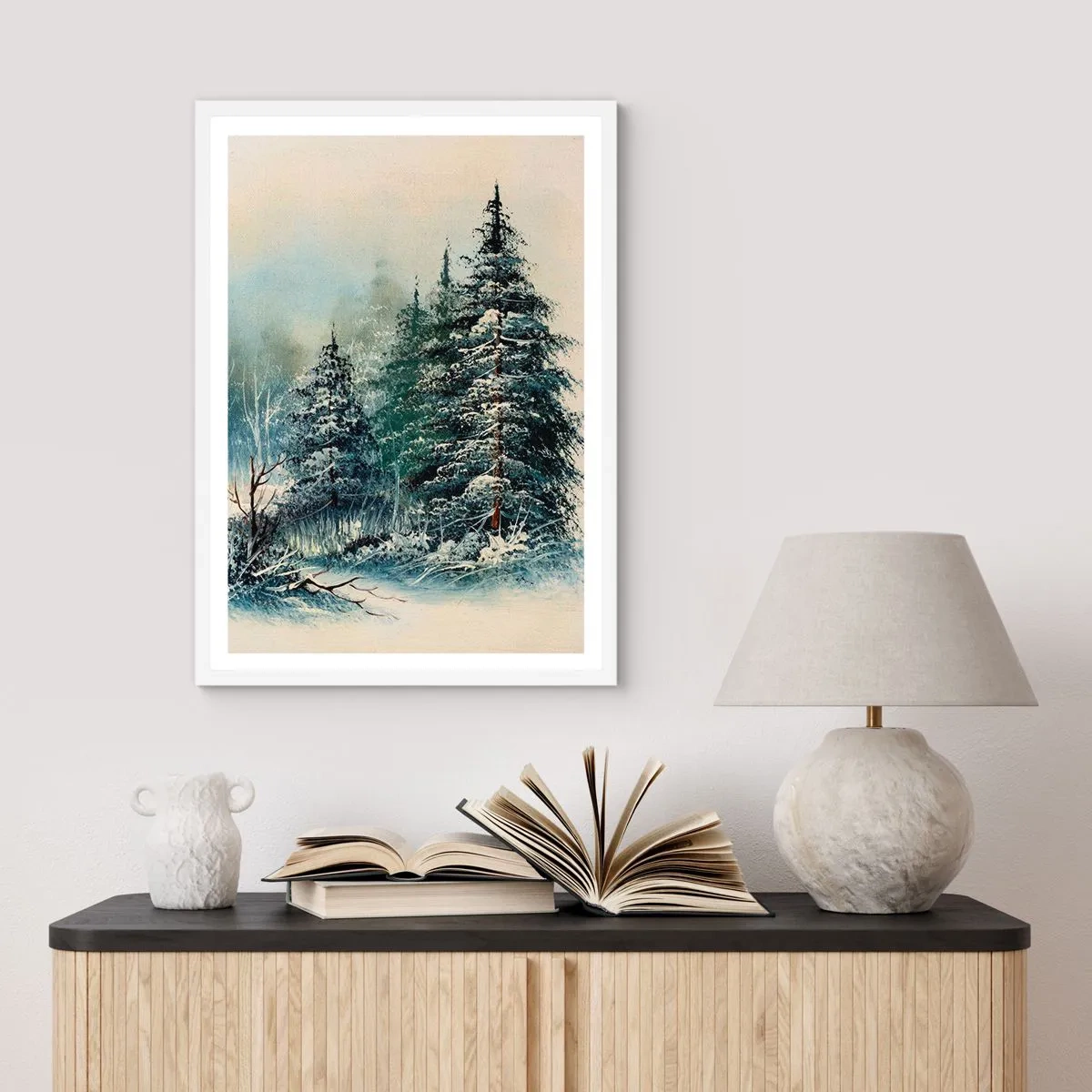 Poster în ramă albă - Gata pentru Crăciun - 70x100 cm