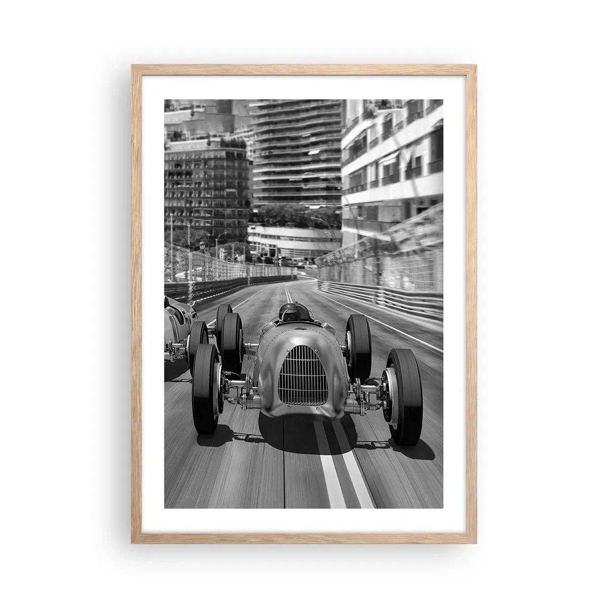 Poster în ramă de stejar deschis - A fost odată ca niciodată în Monte Carlo - 50x70 cm