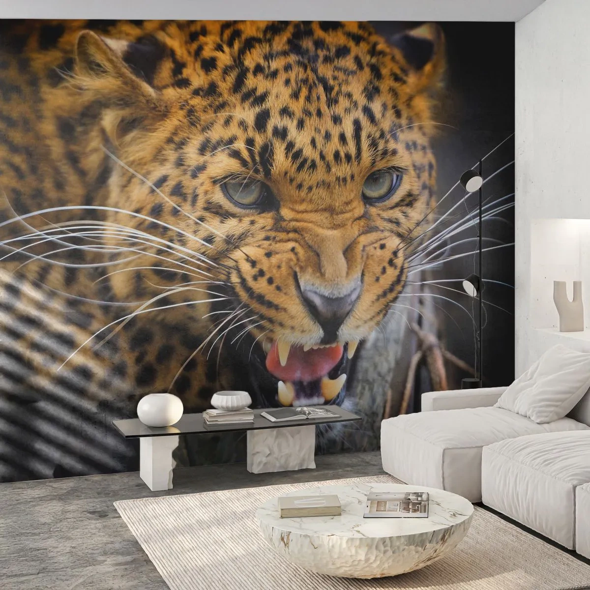 Tapet Premium Sand - Nu te apropia, te avertizez! - Animale, leopard, Pisica sălbatică - 100x70 cm