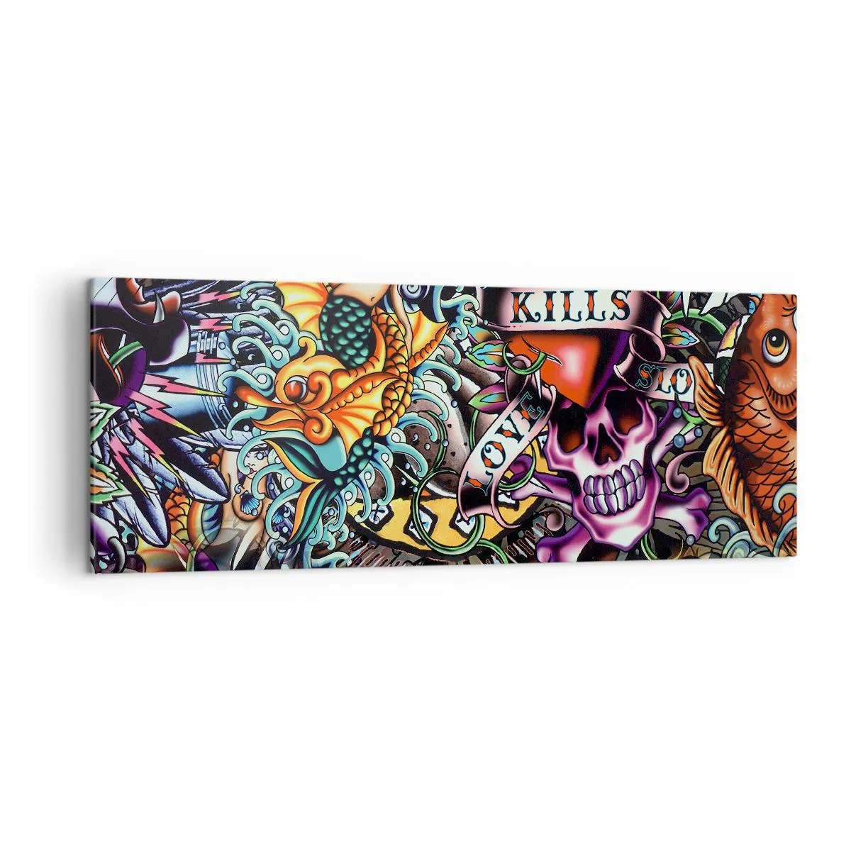 Tablou pe pânză - Visul unui artist tatuator - 140x50 cm