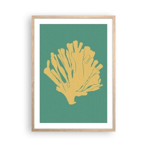Poster în ramă de stejar deschis - Tufișul din pădurea subacvatică - 50x70 cm