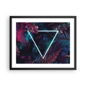 Poster în ramă neagră - Grădină în stil disco - 50x40 cm