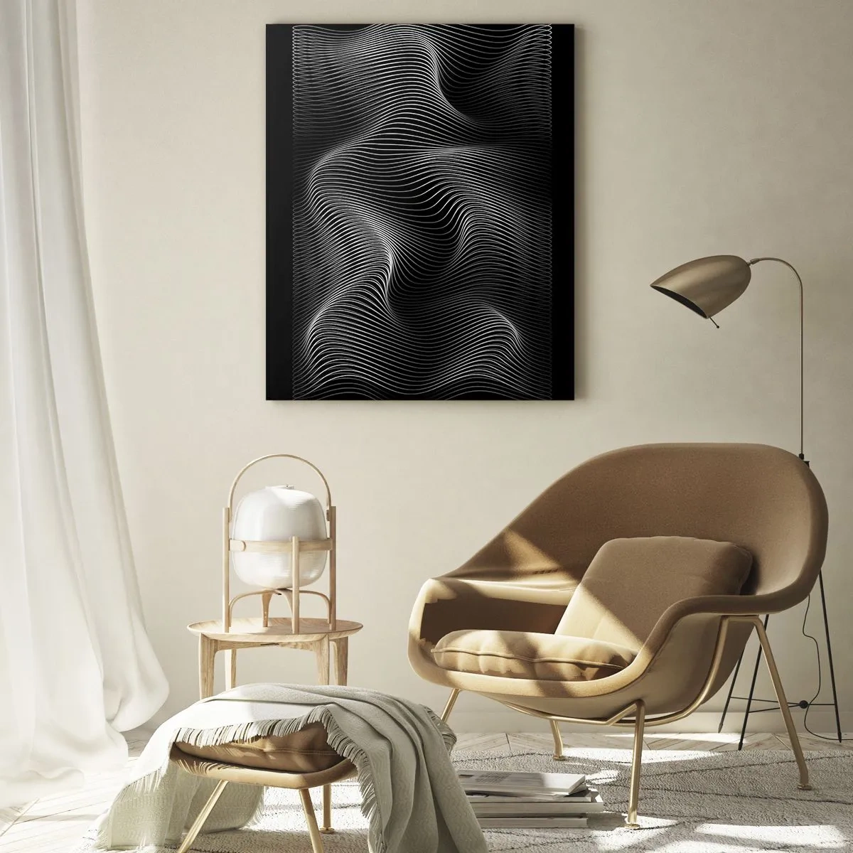 Tablou pe sticlă - Dansul luminii în spațiu - 50x70 cm