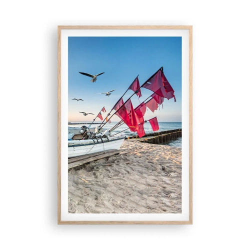 Poster în ramă de stejar deschis - O odihnă binemeritată - 61x91 cm