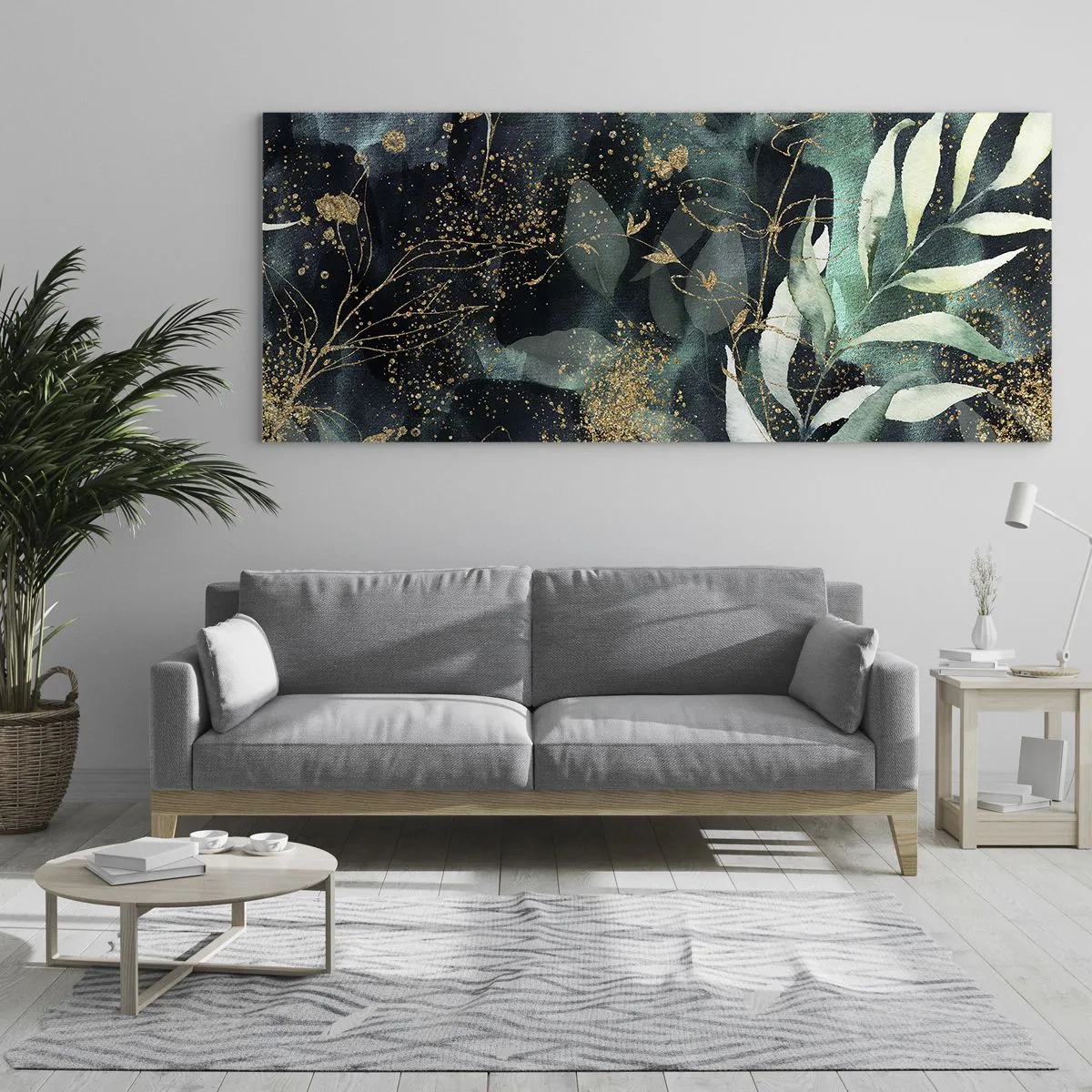 Tablou pe sticlă - Grădina fermecată - 100x40 cm
