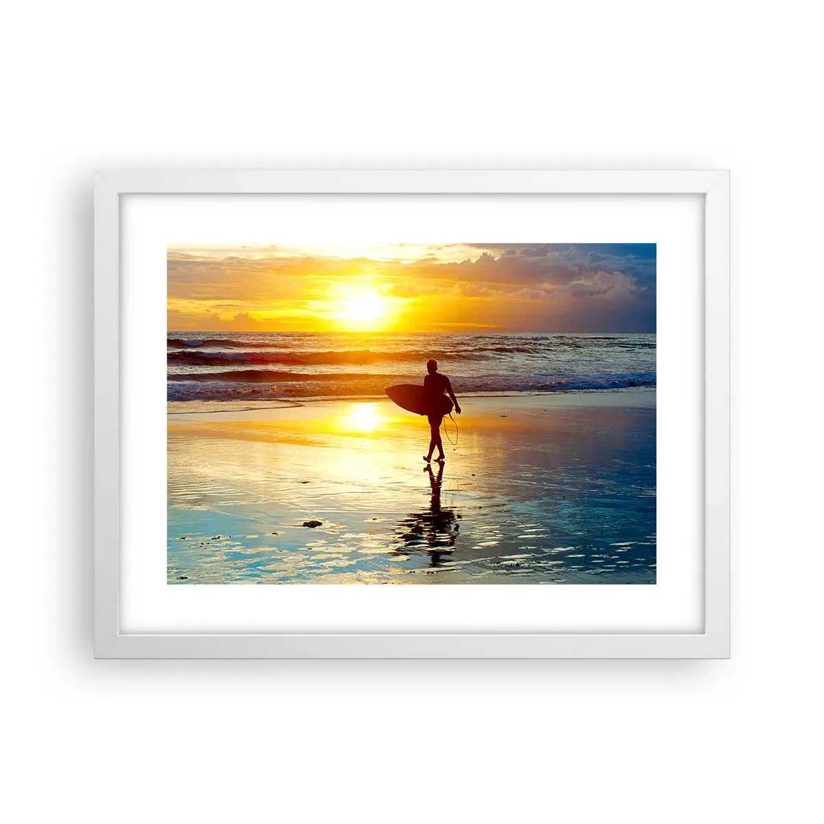Poster în ramă albă - Întoarcerea războinicului - 40x30 cm