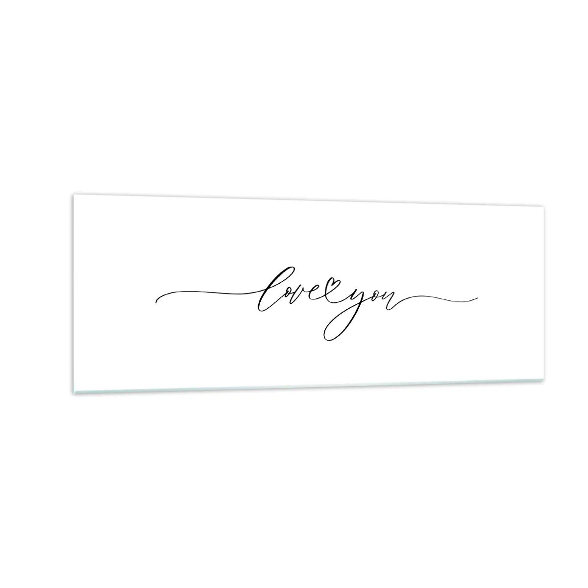 Tablou pe sticlă - Negru pe alb - 140x50 cm