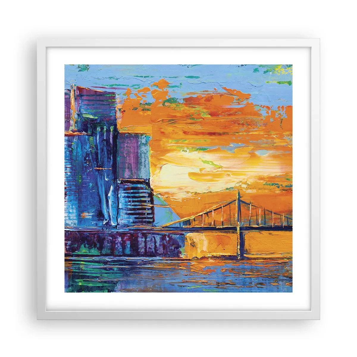 Poster în ramă albă - Cultură și natură - 50x50 cm