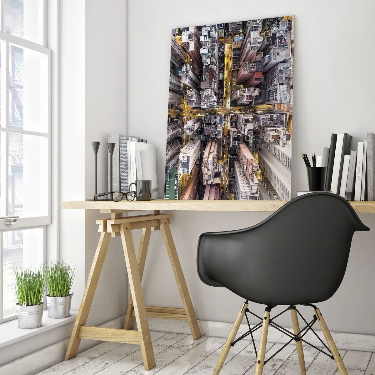 Tablou pe sticlă - Salutări din Hongkong - 70x100 cm