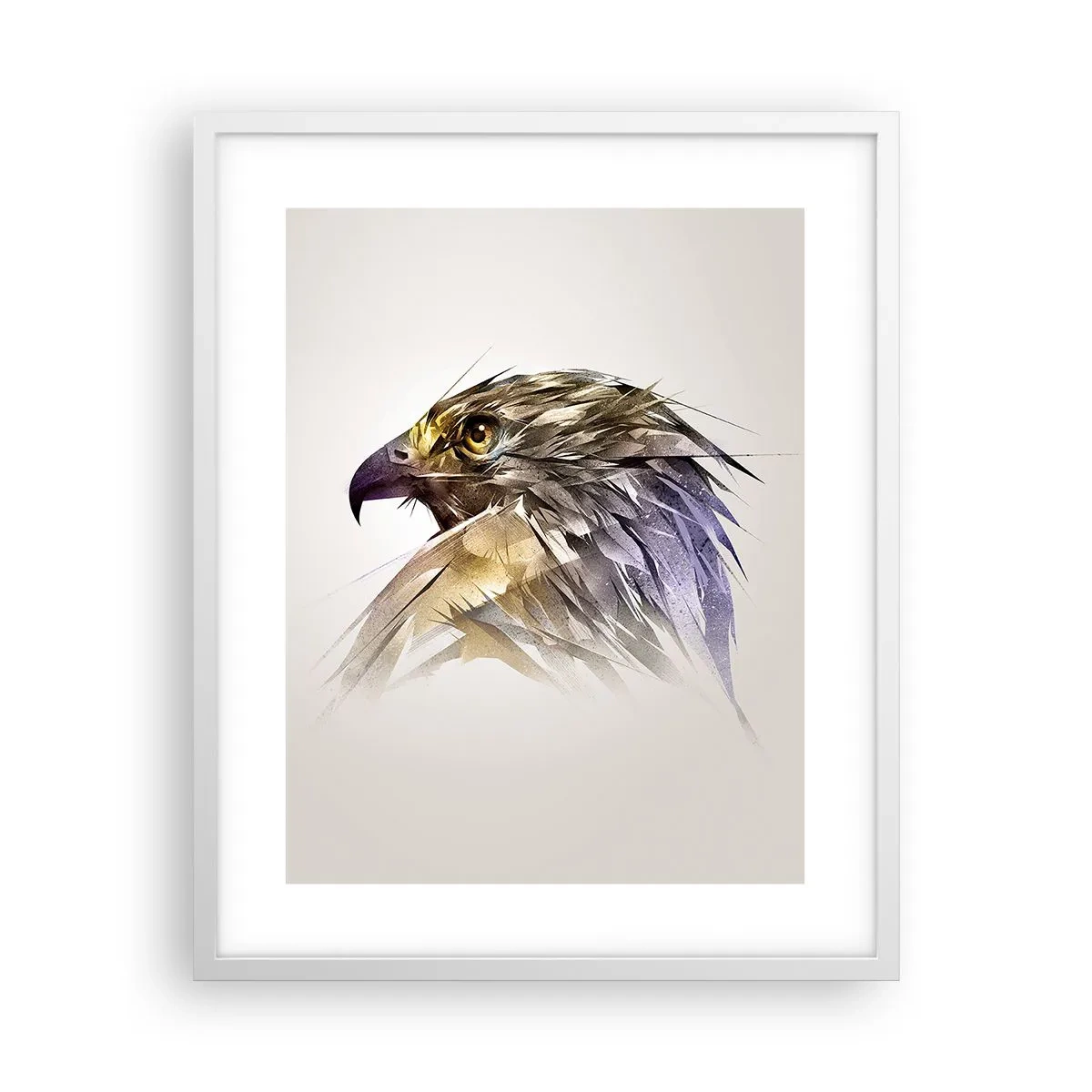 Poster în ramă albă - Portretul unui războinic - 40x50 cm