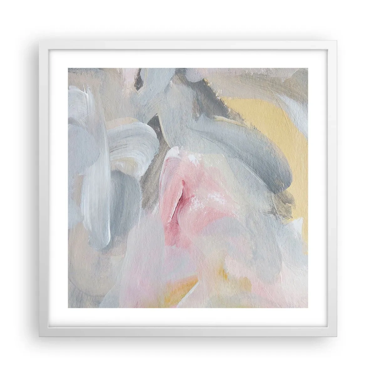 Poster în ramă albă - Într-o lume de pastel - 50x50 cm