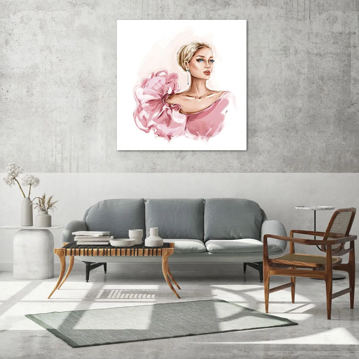 Tablou pe sticlă - Așa cum a fost pictată... - 60x60 cm