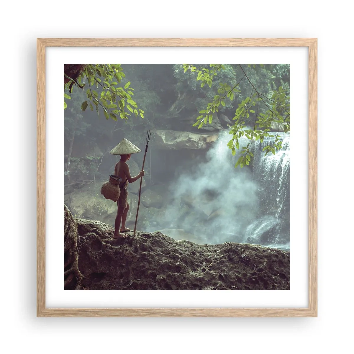 Poster în ramă de stejar deschis - Prietenul naturii - 50x50 cm
