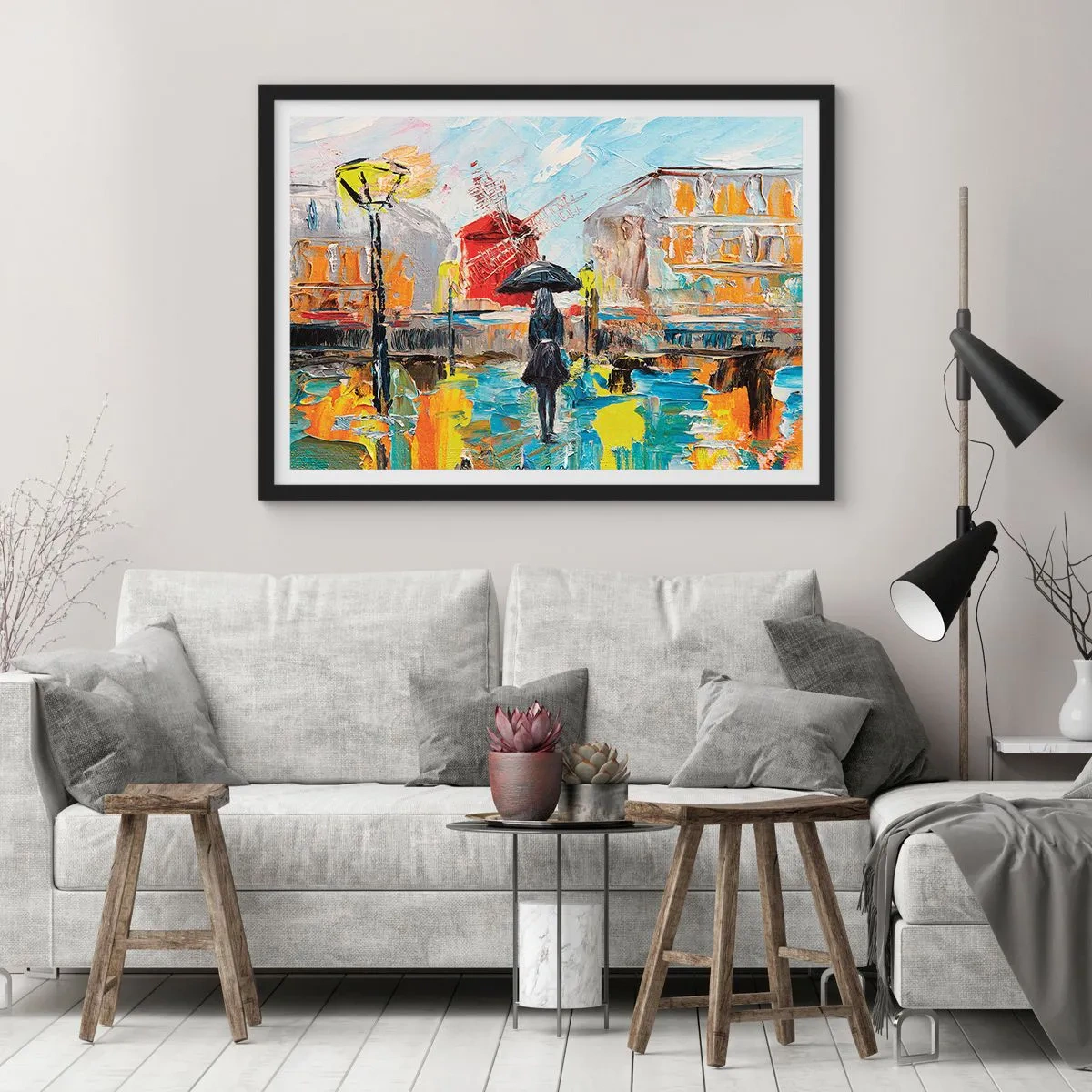 Poster în ramă neagră - Legende pariziene - 100x70 cm