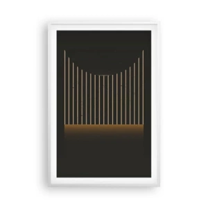 Poster în ramă albă - Explorați întunericul - 61x91 cm