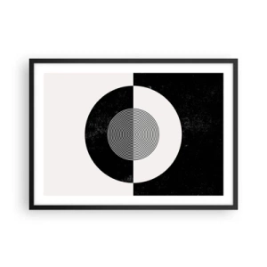Poster în ramă neagră - Armonie în alb și negru - 70x50 cm