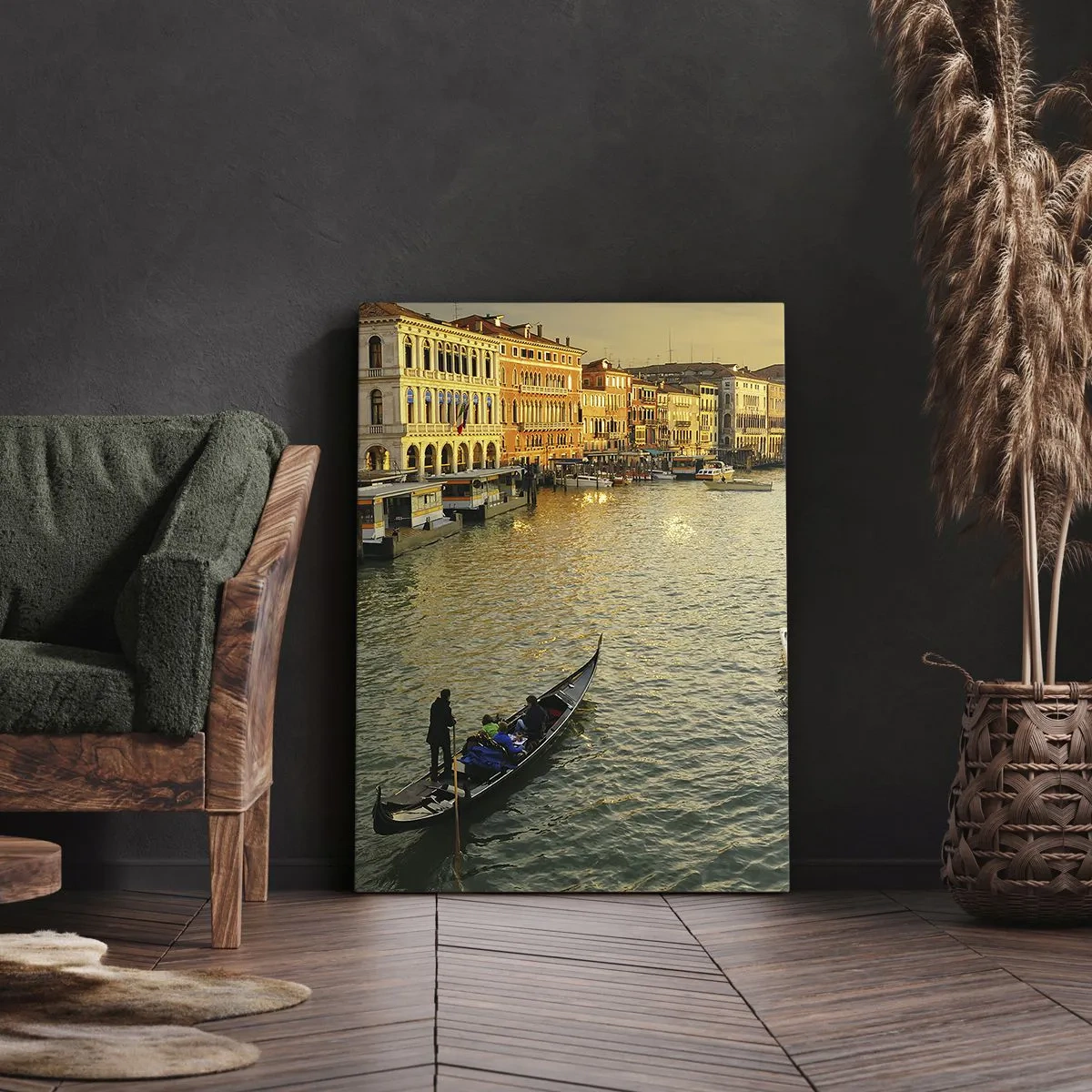 Tablou pe pânză - Pe partea însorită a străzii - 45x80 cm