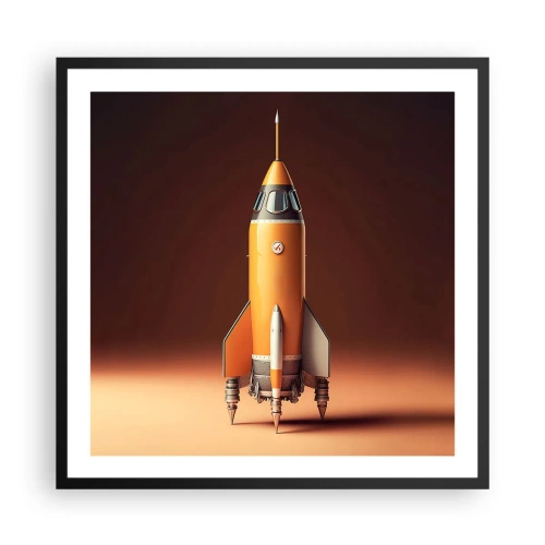 Poster în ramă neagră - Totul începe cu un vis - 60x60 cm