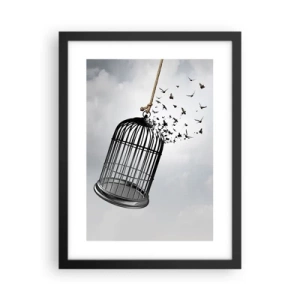 Poster în ramă neagră - Credință...Speranță...Libertate! - 30x40 cm