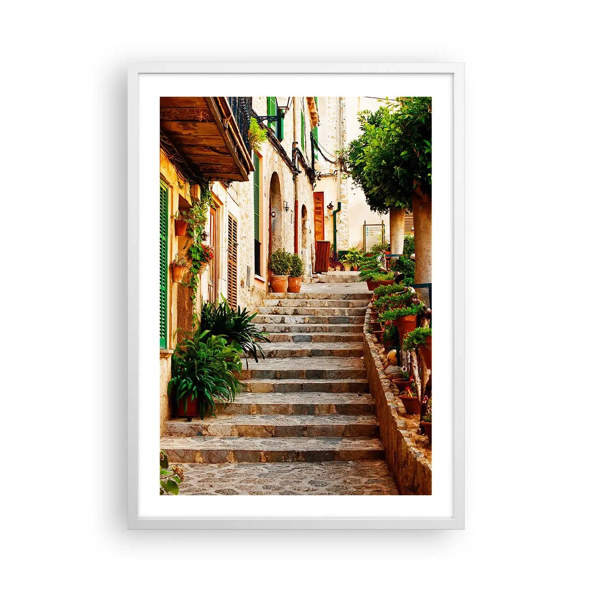 Poster în ramă albă - Magia unei vacanțe în Spania - 50x70 cm
