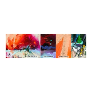 Mostră tapet autocolant Deluxe Sticker - O explozie de lumini și culori - Abstracția, Bucată, Acril - 100x30 cm