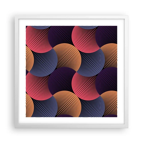 Poster în ramă albă - Într-un ritm de cerc - 50x50 cm