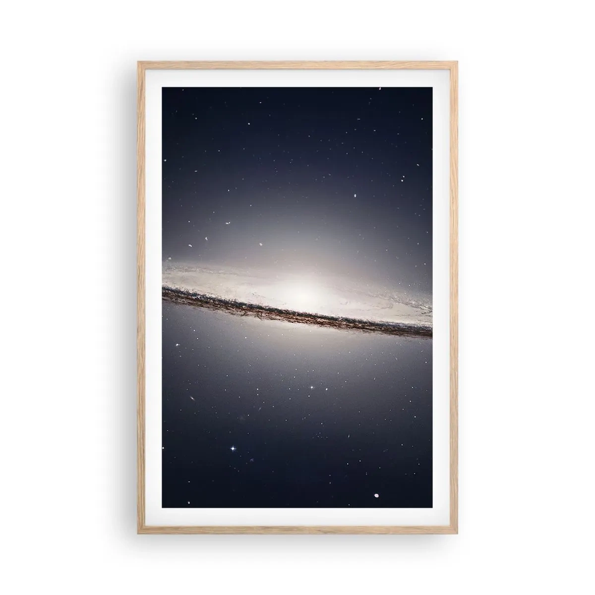 Poster în ramă de stejar deschis - Cu mult timp în urmă, într-o galaxie foarte, foarte îndepărtată... - 61x91 cm
