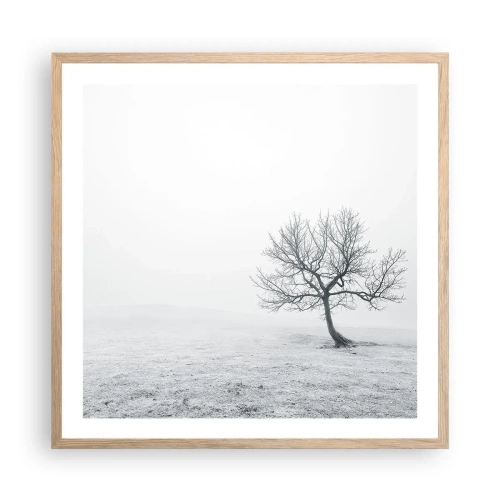 Poster în ramă de stejar deschis - Împotriva neantului - 60x60 cm