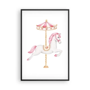 Poster în ramă neagră - A pornit la cursă - 61x91 cm