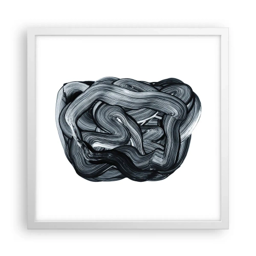 Poster în ramă albă - Nu este atât de simplu - 40x40 cm