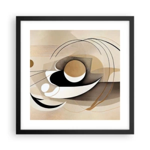 Poster în ramă neagră - Compoziție - nucleu - 40x40 cm
