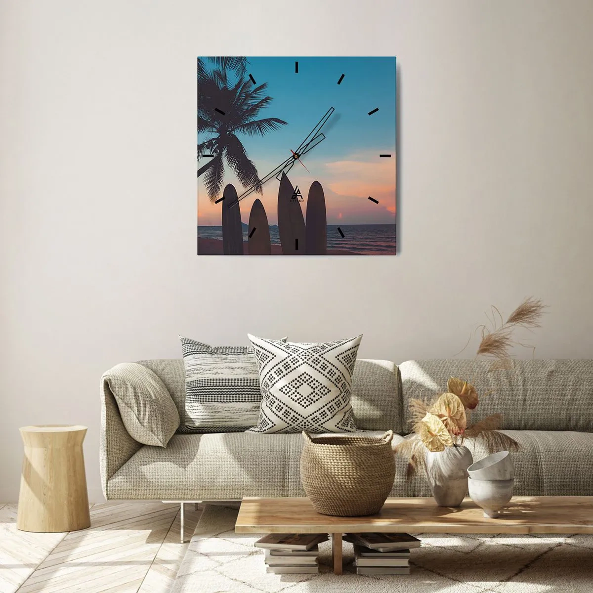 Ceas de perete - Ceas pe sticlă - Și mâine ne vom distra - 40x40 cm