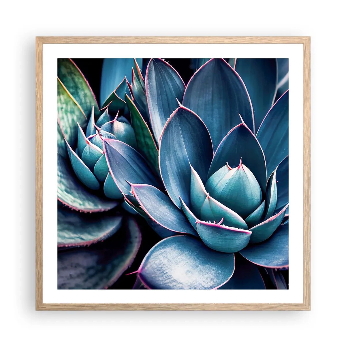 Poster în ramă de stejar deschis - Forța vitală - 60x60 cm